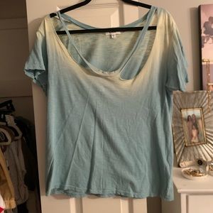 LNA ripped shoulder tee